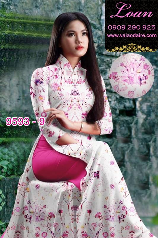 Vải áo dài hoa nhỏ