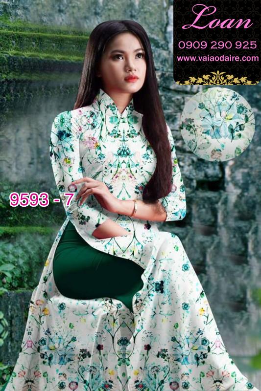 Vải áo dài hoa nhỏ