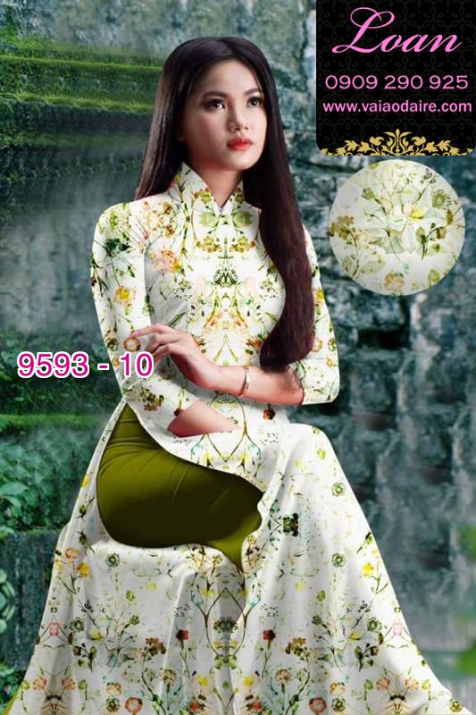 Vải áo dài hoa nhỏ