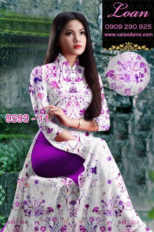 Vải áo dài hoa nhỏ