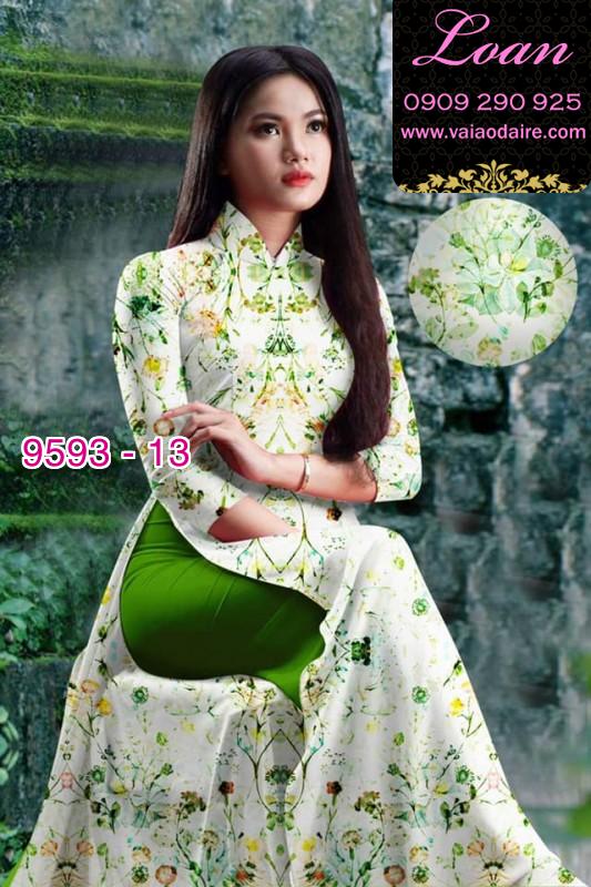 Vải áo dài hoa nhỏ