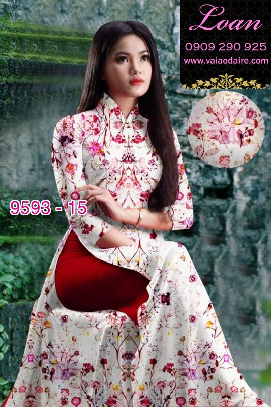 Vải áo dài hoa nhỏ