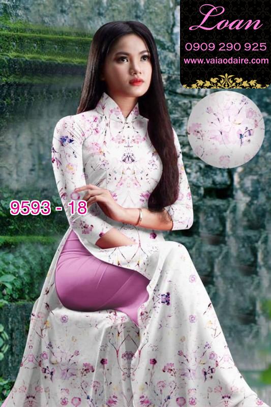 Vải áo dài hoa nhỏ