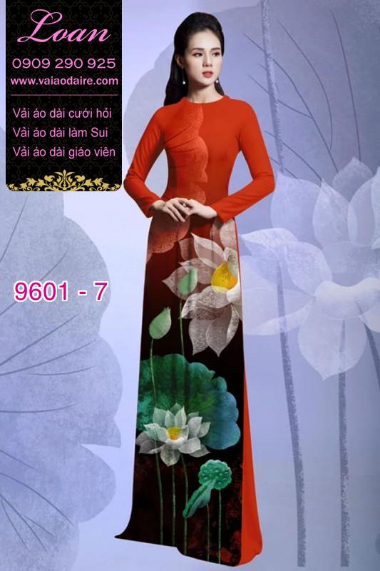 Vải áo dài hoa Sen
