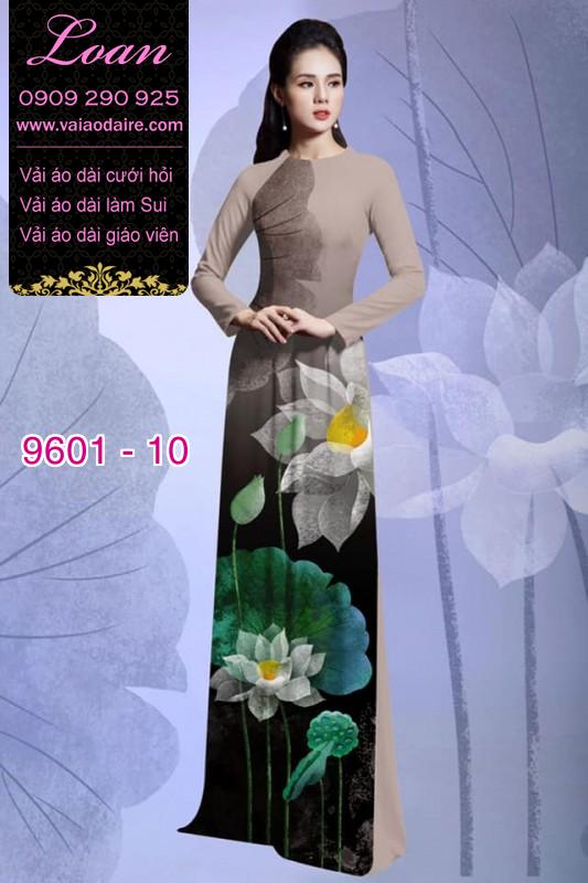 Vải áo dài hoa Sen