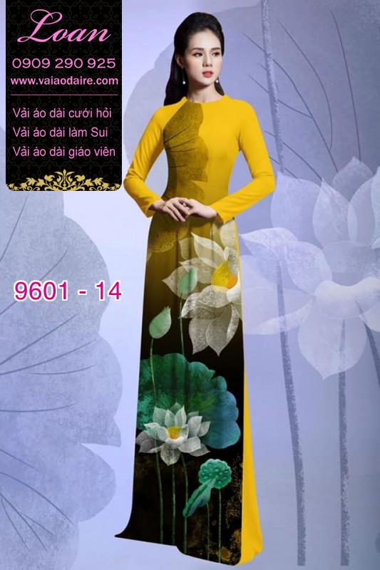 Vải áo dài hoa Sen