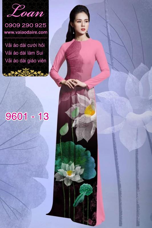 Vải áo dài hoa Sen