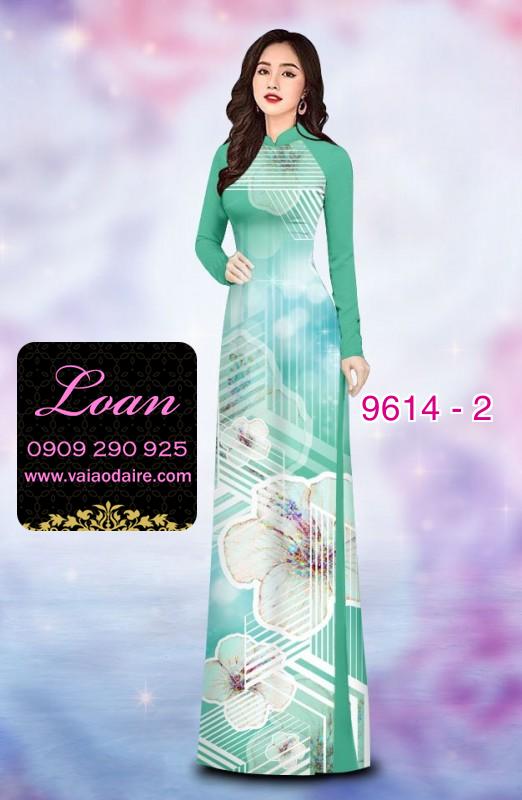 Vải áo dài hoa 3D