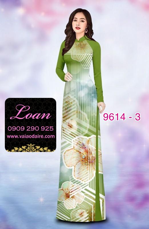 Vải áo dài hoa 3D