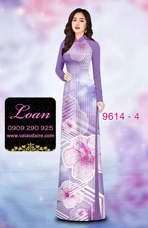 Vải áo dài hoa 3D