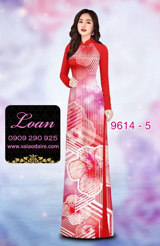 Vải áo dài hoa 3D