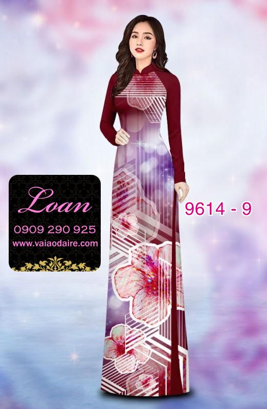 Vải áo dài hoa 3D