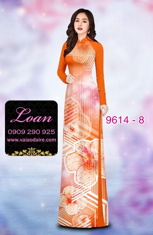 Vải áo dài hoa 3D