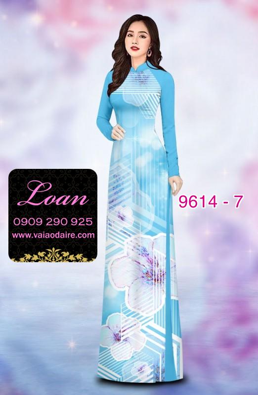 Vải áo dài hoa 3D