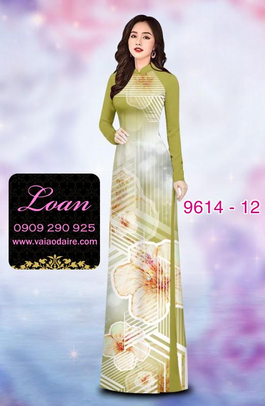 Vải áo dài hoa 3D