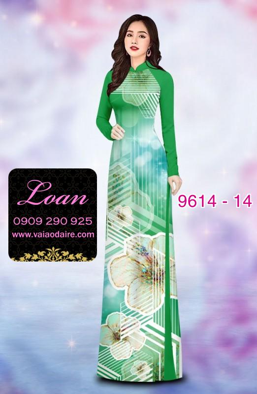 Vải áo dài hoa 3D