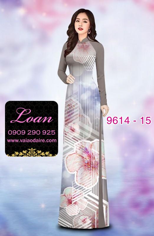 Vải áo dài hoa 3D