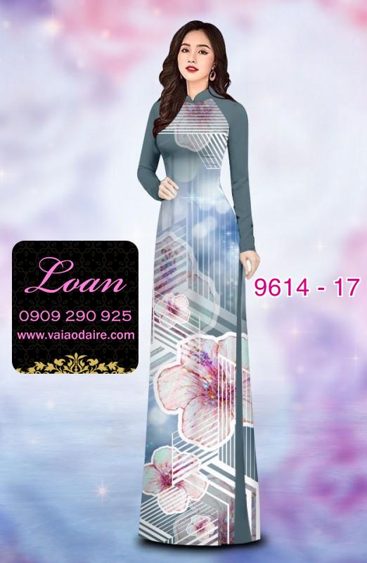 Vải áo dài hoa 3D