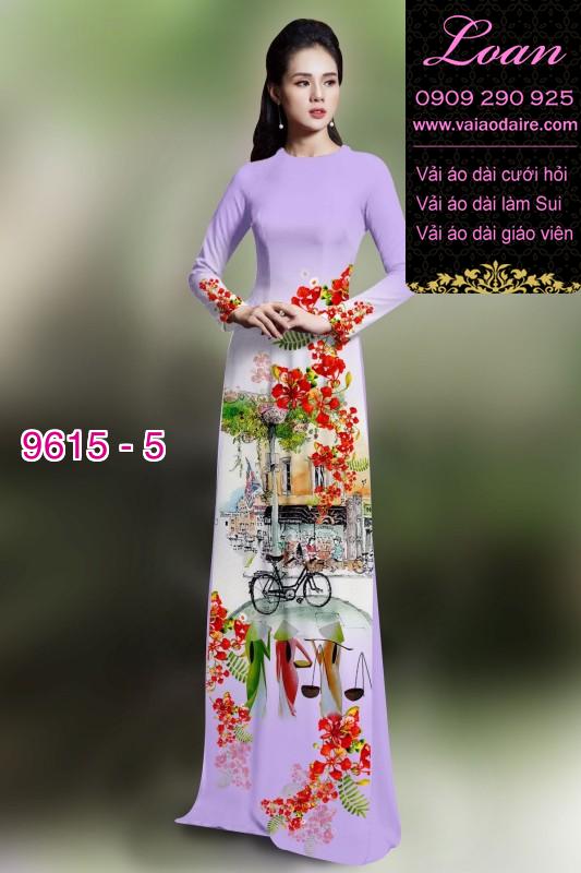 Vải áo dài hoa Phượng