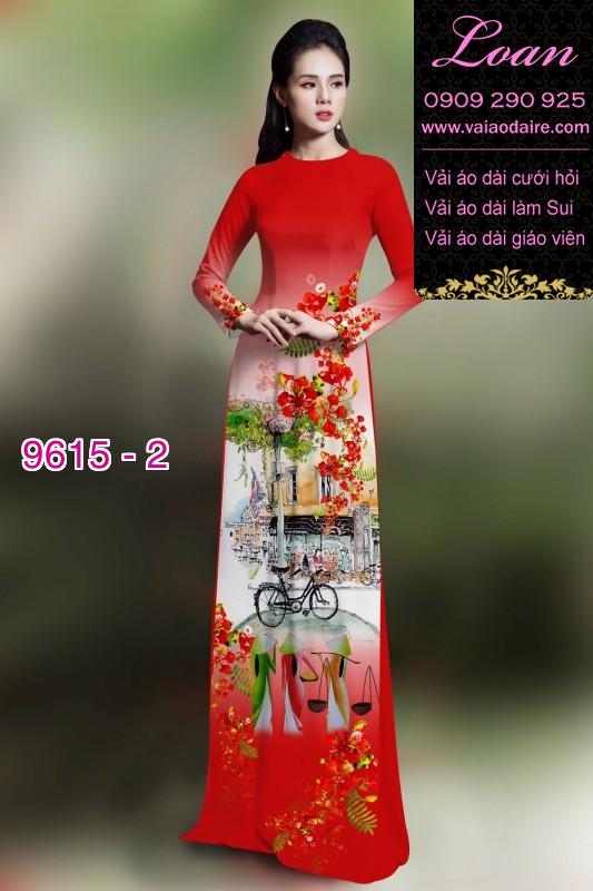 Vải áo dài hoa Phượng