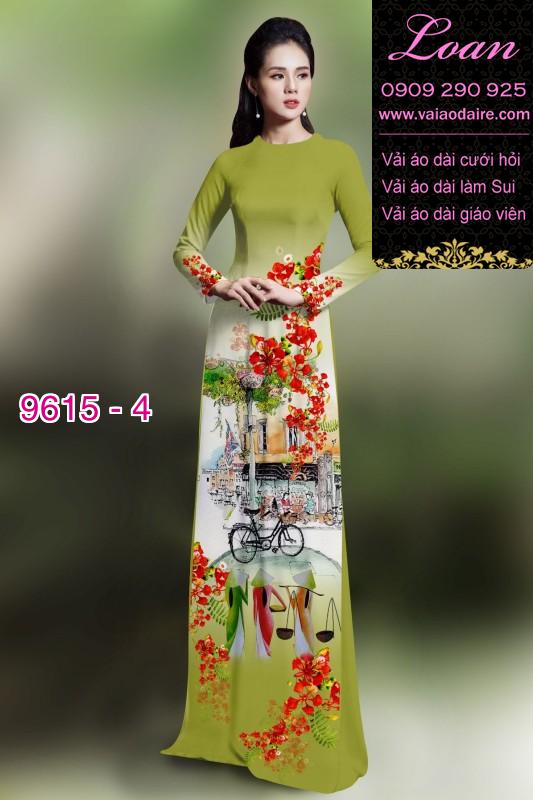 Vải áo dài hoa Phượng
