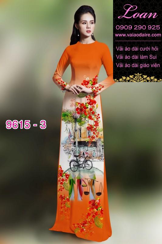 Vải áo dài hoa Phượng