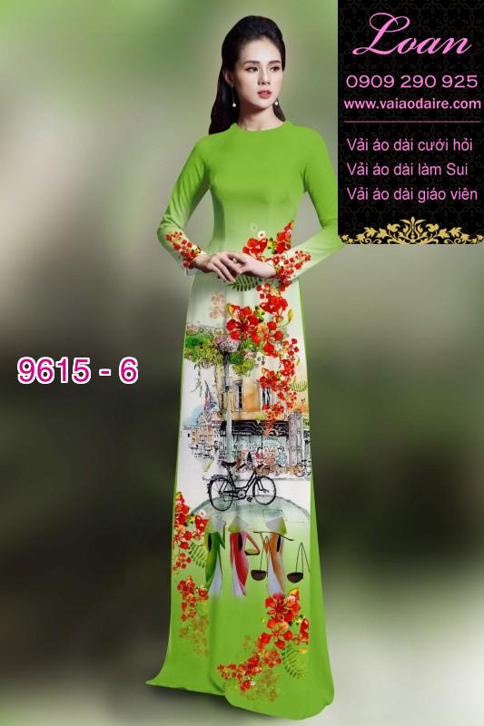 Vải áo dài hoa Phượng
