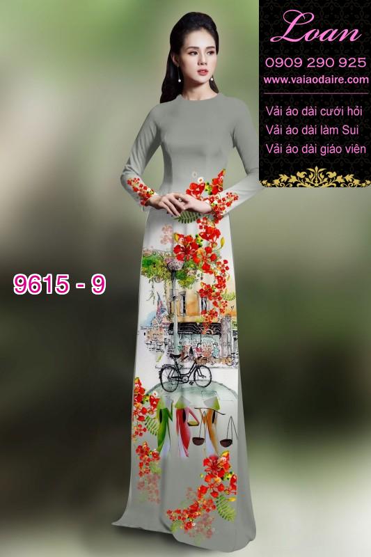 Vải áo dài hoa Phượng
