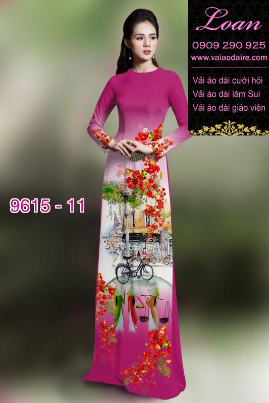 Vải áo dài hoa Phượng