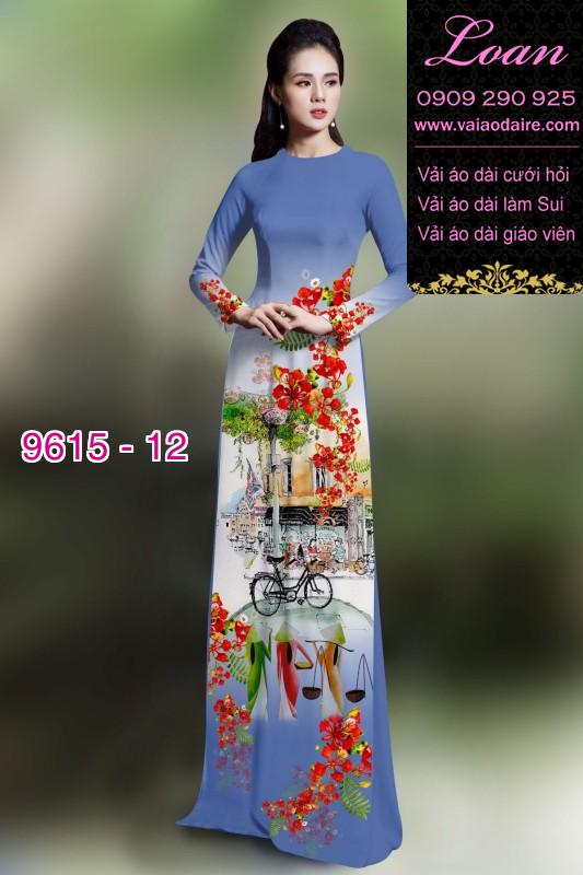 Vải áo dài hoa Phượng