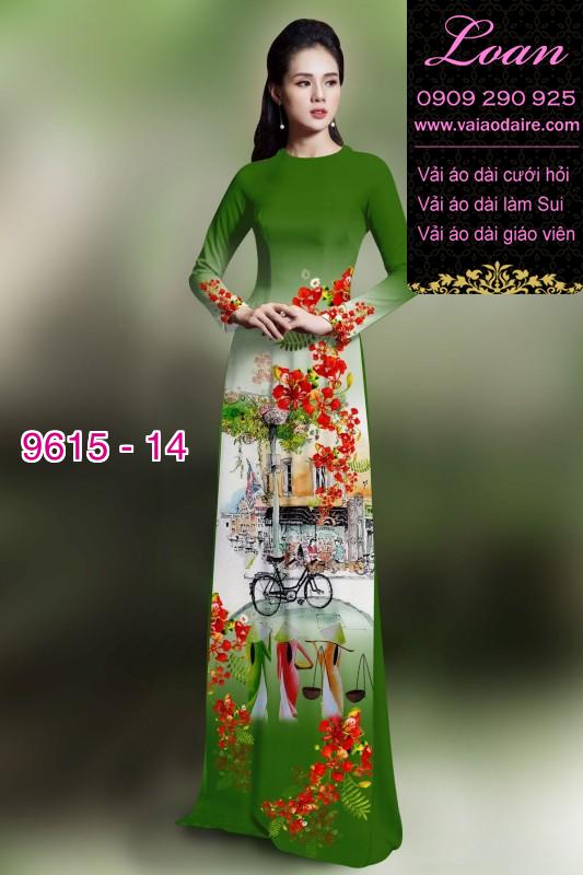 Vải áo dài hoa Phượng