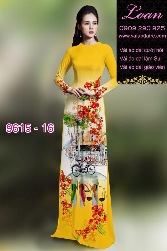 Vải áo dài hoa Phượng
