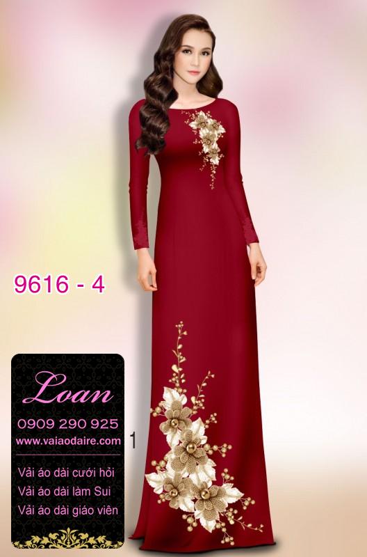 Vải áo dài hoa 3D