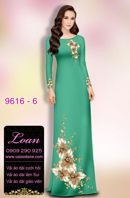 Vải áo dài hoa 3D