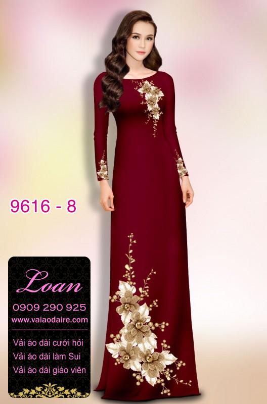 Vải áo dài hoa 3D