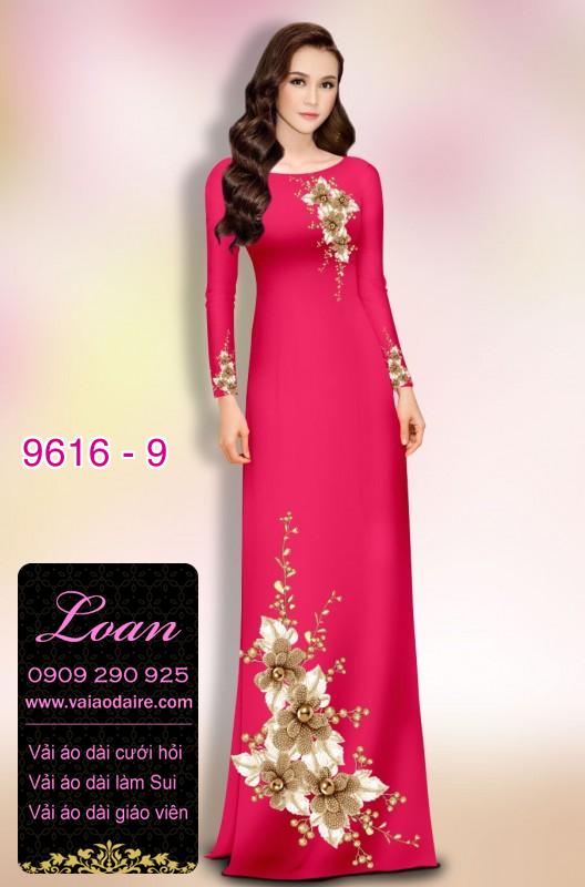 Vải áo dài hoa 3D