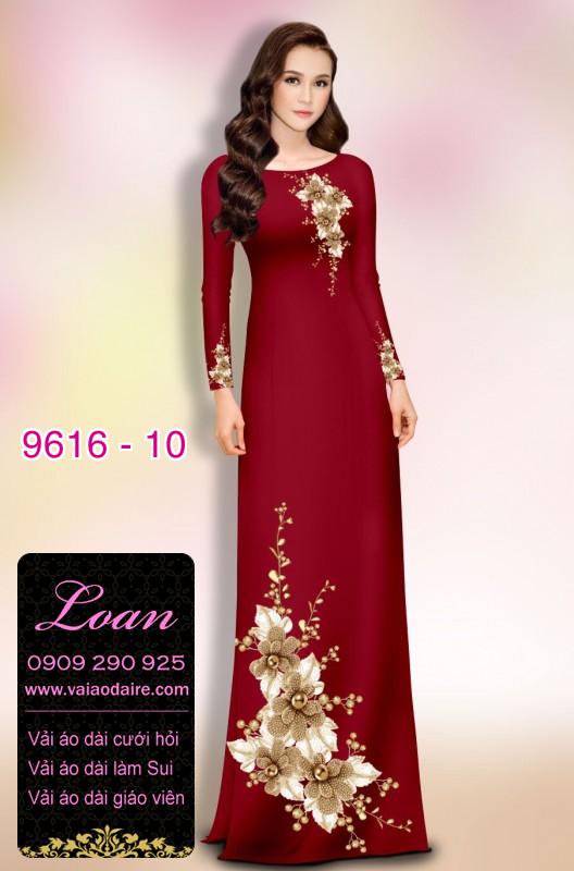Vải áo dài hoa 3D