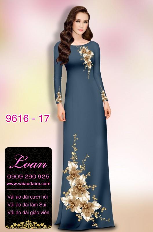 Vải áo dài hoa 3D