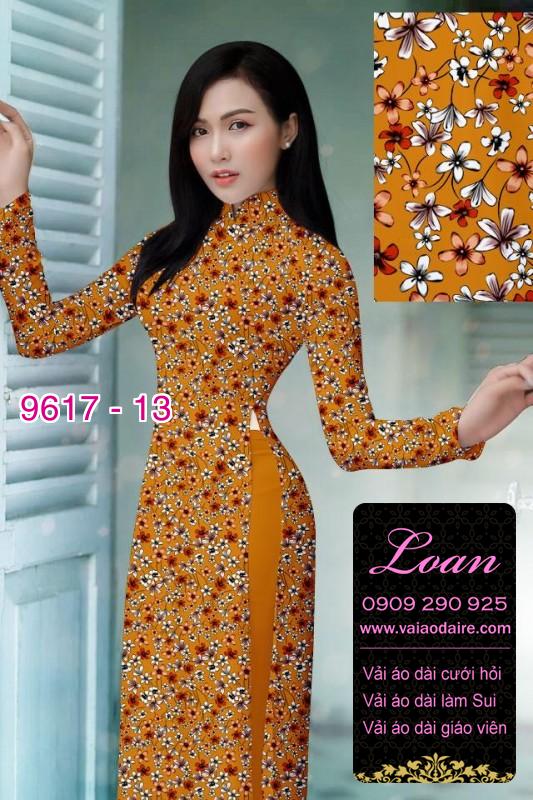 Vải áo dài hoa nhí