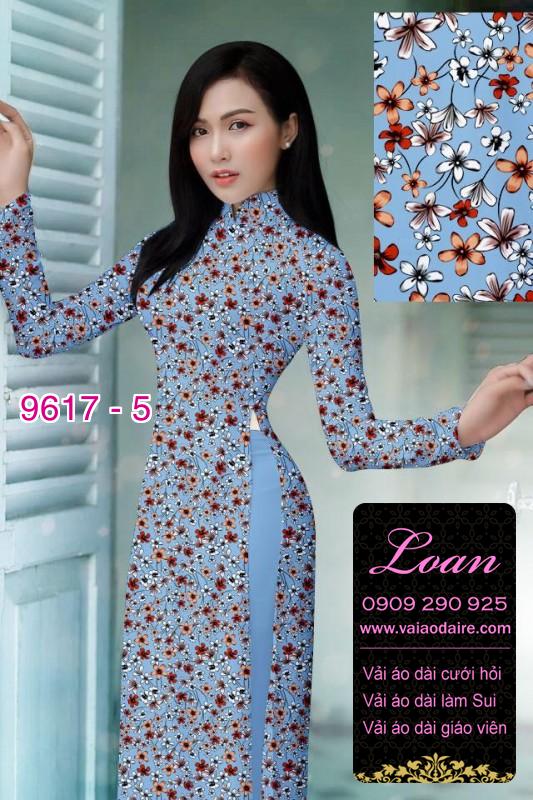 Vải áo dài hoa nhí