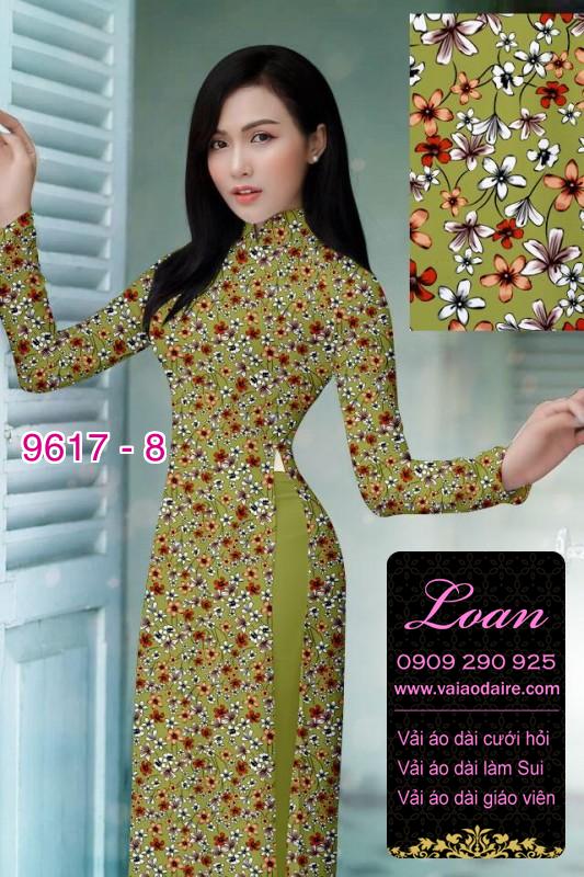 Vải áo dài hoa nhí