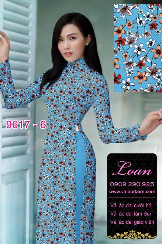 Vải áo dài hoa nhí