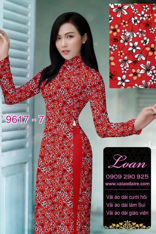 Vải áo dài hoa nhí