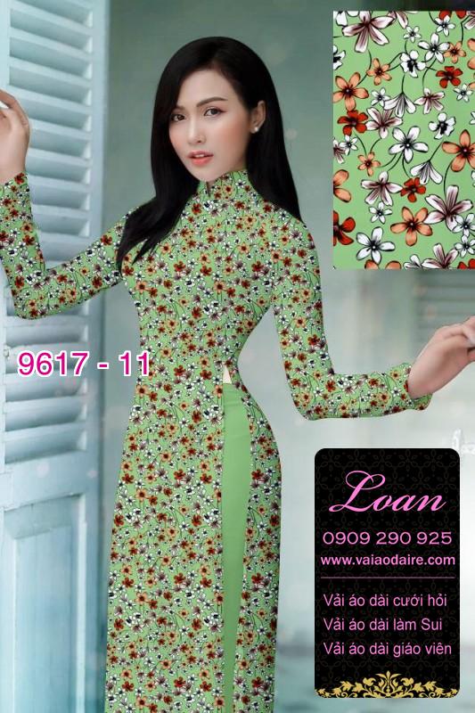 Vải áo dài hoa nhí