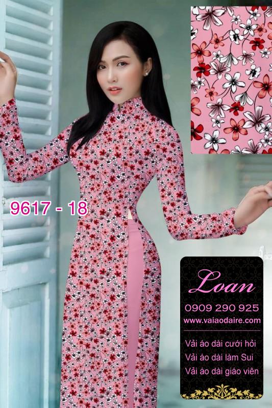 Vải áo dài hoa nhí