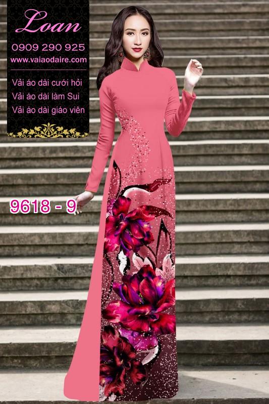 Vải áo dài hoa 3D