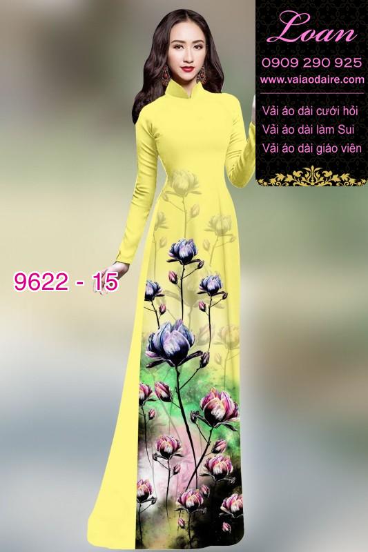 Vải áo dài hoa 3D