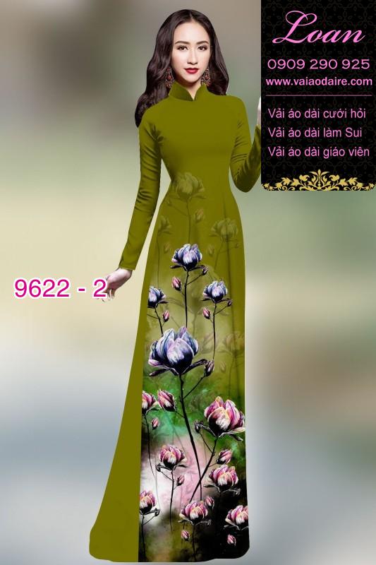 Vải áo dài hoa 3D