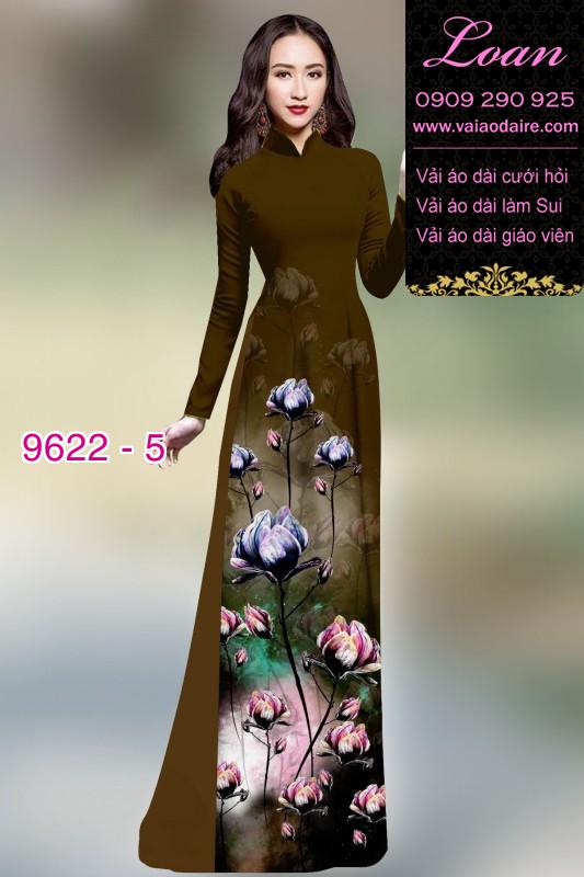 Vải áo dài hoa 3D
