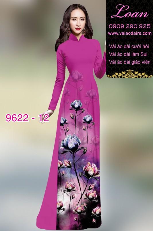Vải áo dài hoa 3D